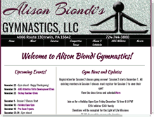 Tablet Screenshot of alisonbiondigymnastics.com